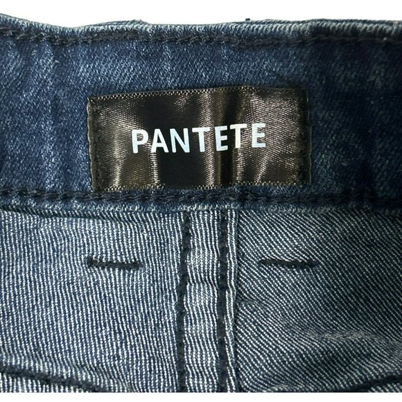 Pantete Jeans Women's M Flare Double Button Comfy Western Casual Trending - Picture 3 of 6